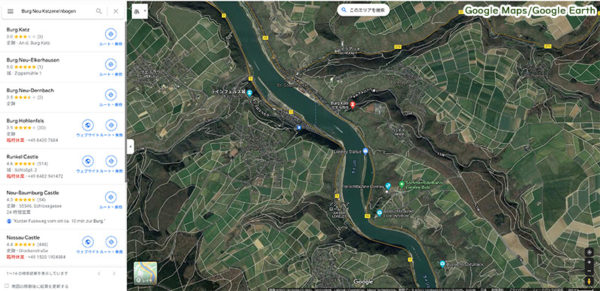 GoogleMaps : Burg Katz